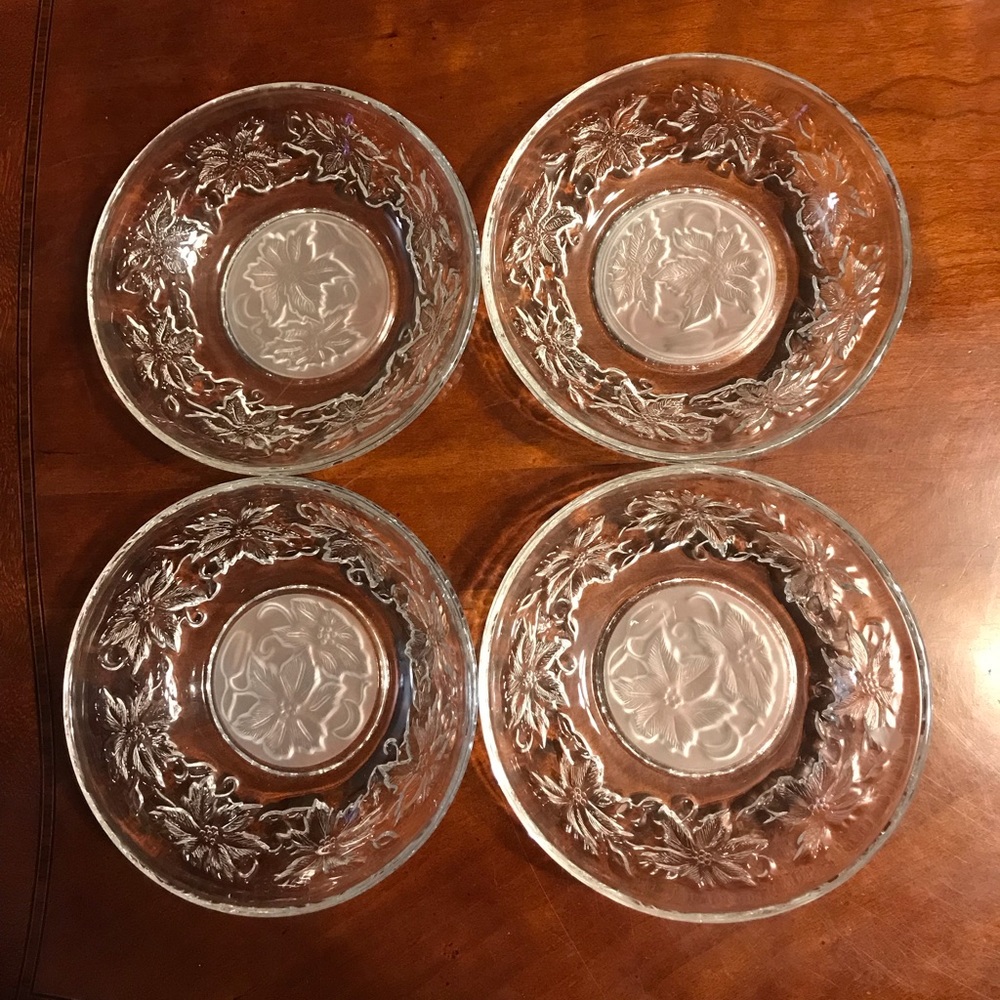 Princess House Fantasia small fruit desert bowl Set of 4
